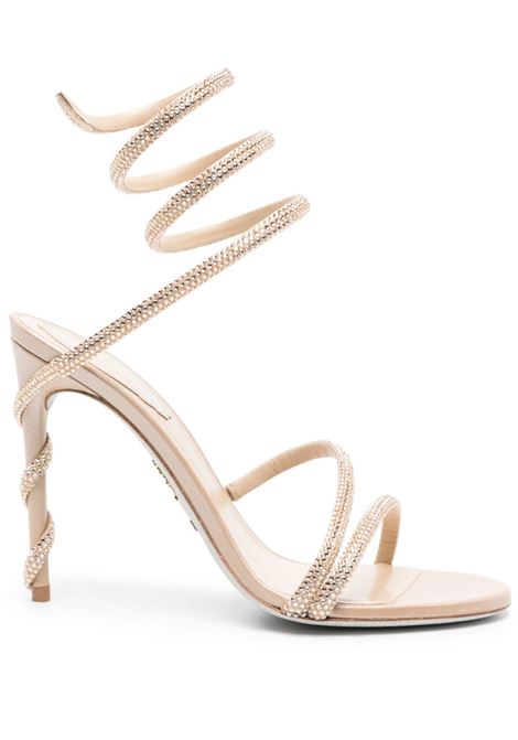 Beige Margot 105mm crystal sandals Rene caovilla - women